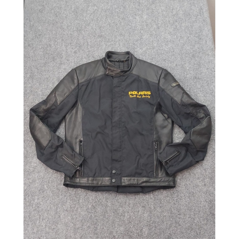 Polaris‎ leather Motorcycle Jacket Mens Large Black Hein Gericke Biker Moto